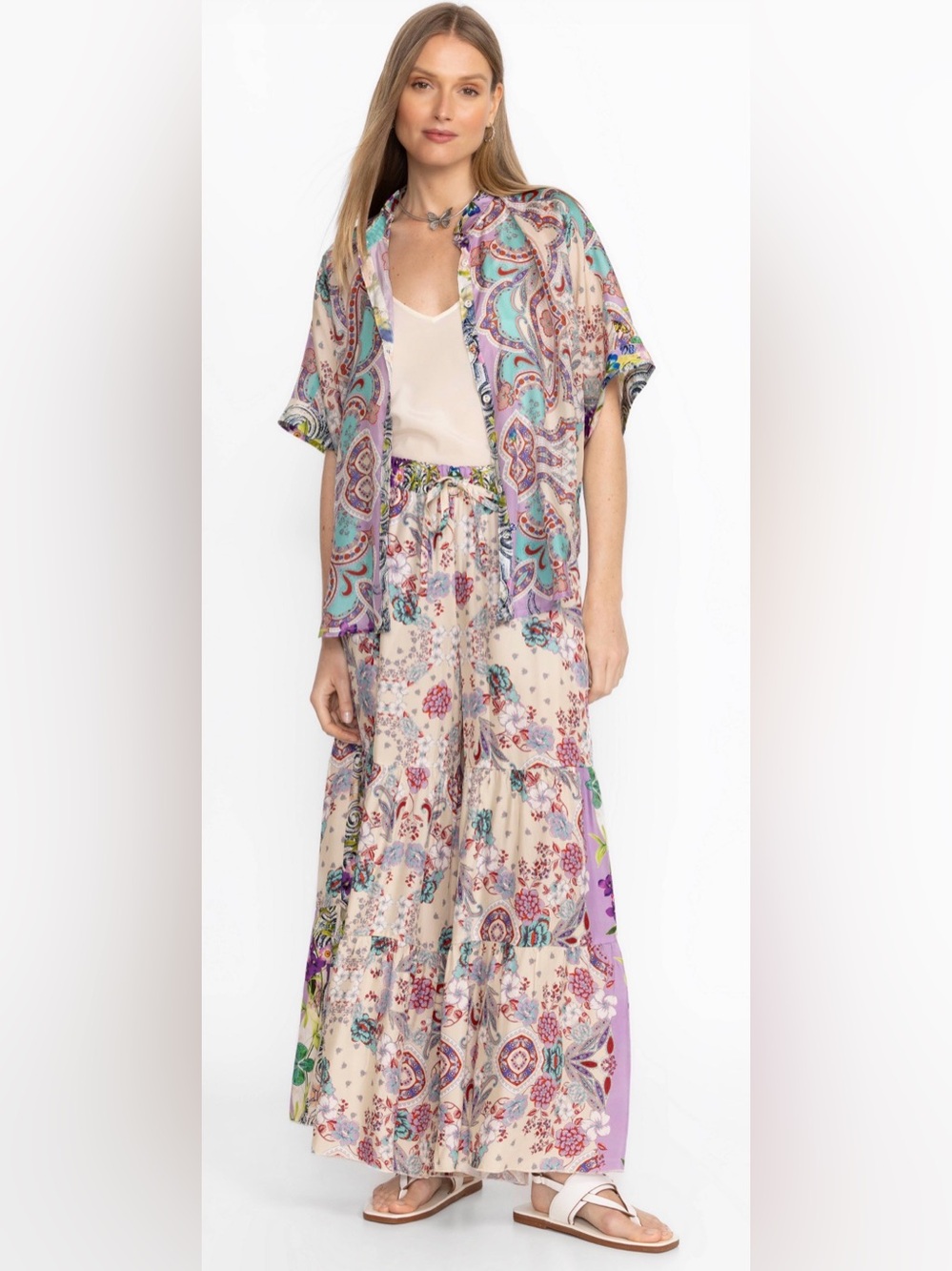 Johnny Was Printed Palazzo Pant - Picture 2 of 11
